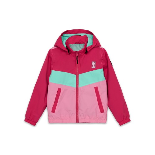 Kurtka przeciwdeszczowa dziecięca LEGO wodoodporna 11010797/494 - różowa