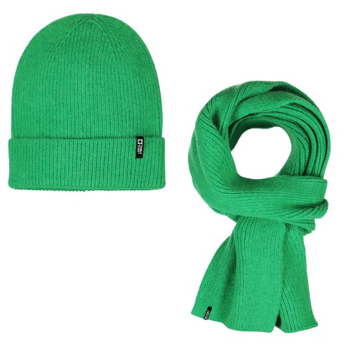 Komplet Unisex Zimowy Czapka i Szalik TUMBLE N DRY Zielony