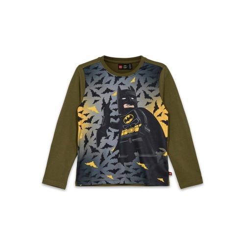 Koszulka z długim rękawem dziecięca LEGO Batman 12011310/894 - zielona