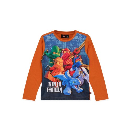 Koszulka longsleeve dziecięca LEGO NINJAGO 12011345/339 - pomarańczowa