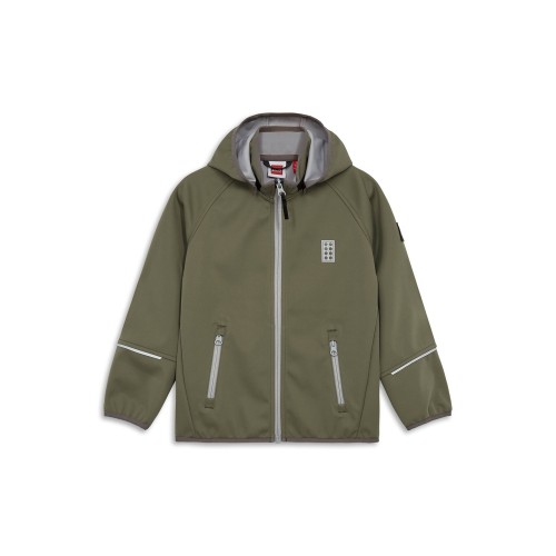 Kurtka softshell dziecięca LEGO wodoodporna 11010390/8027 - oliwkowa