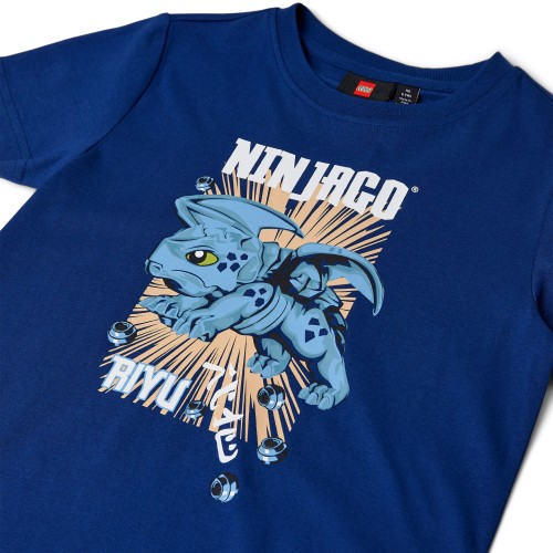 Koszulka Dziecięca Bio Bawełna LEGO Ninjago Tano 212 Niebieska