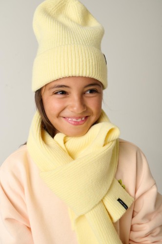 Komplet czapka i szalik dziecięcy Tumble'n Dry Beanie & Scarf 1046 84/20800/12977/1046 - żółty