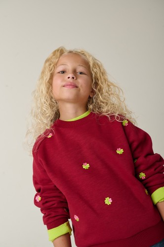 Bluza dziewczęca Tumble'n Dry Leonie 84/21175/18178/3058 - czerwona