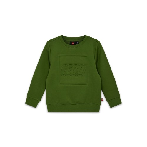Bluza dziecięca LEGO z tłoczonym logo 11010067/891 - ciemnozielona