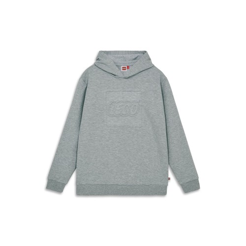 Bluza z kapturem męska LEGO z tłoczonym logo 11011483/912 - jasnoszara