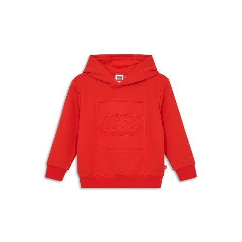 Bluza z kapturem dziecięca LEGO z tłoczonym logo 11010295/349 - czerwona