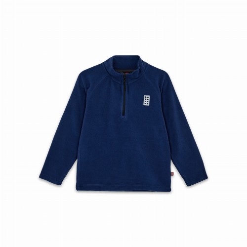 Bluza polarowa dziecięca LEGO z krótkim zamkiem 22972/577 - niebieska