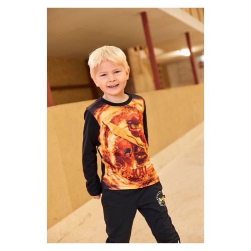 Koszulka z długim rękawem dziecięca LEGO NINJAGO 12010767/349 - czerwona