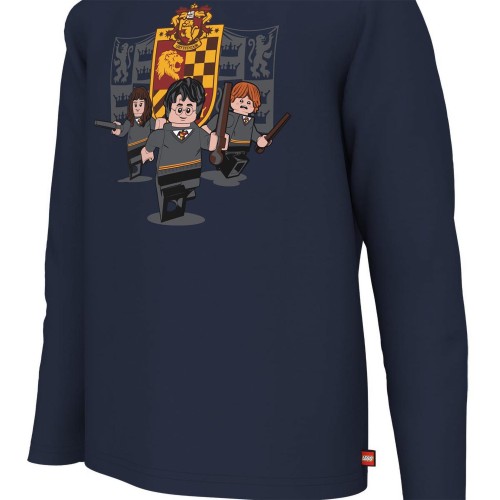 Koszulka longsleeve dziecięca LEGO Harry Potter 12010783/590 - granatowa