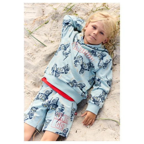 Bluza z kapturem chłopięca LEGO NINJAGO 11011349/8005 - turkusowa