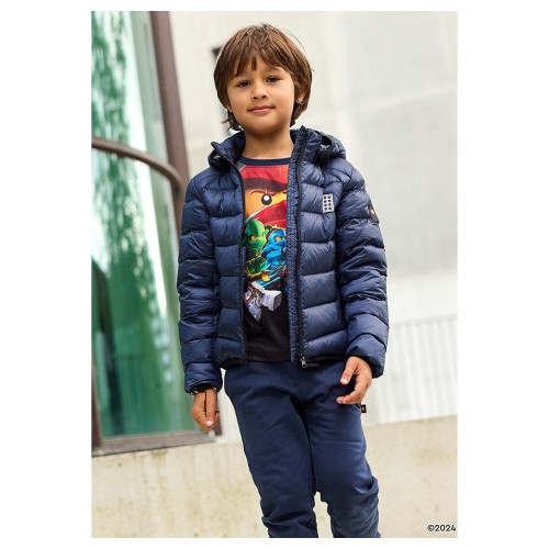 Kurtka puchowa dziecięca LEGO LWJESTED 600 11010567/590 - granatowa