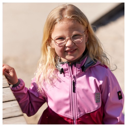 Kurtka softshell dziecięca LEGO z membraną 11010788/413 - różowa